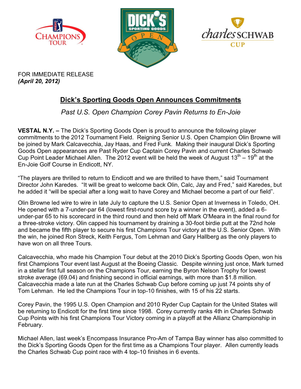 Dick's Sporting Goods Open Announces Commitments Past U.S