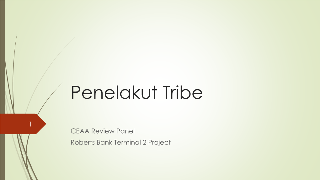 Penelakut Tribe To