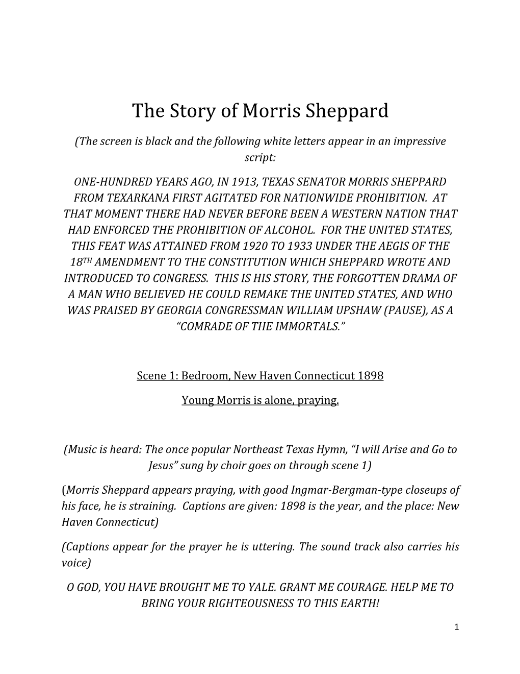 The Story of Morris Sheppard