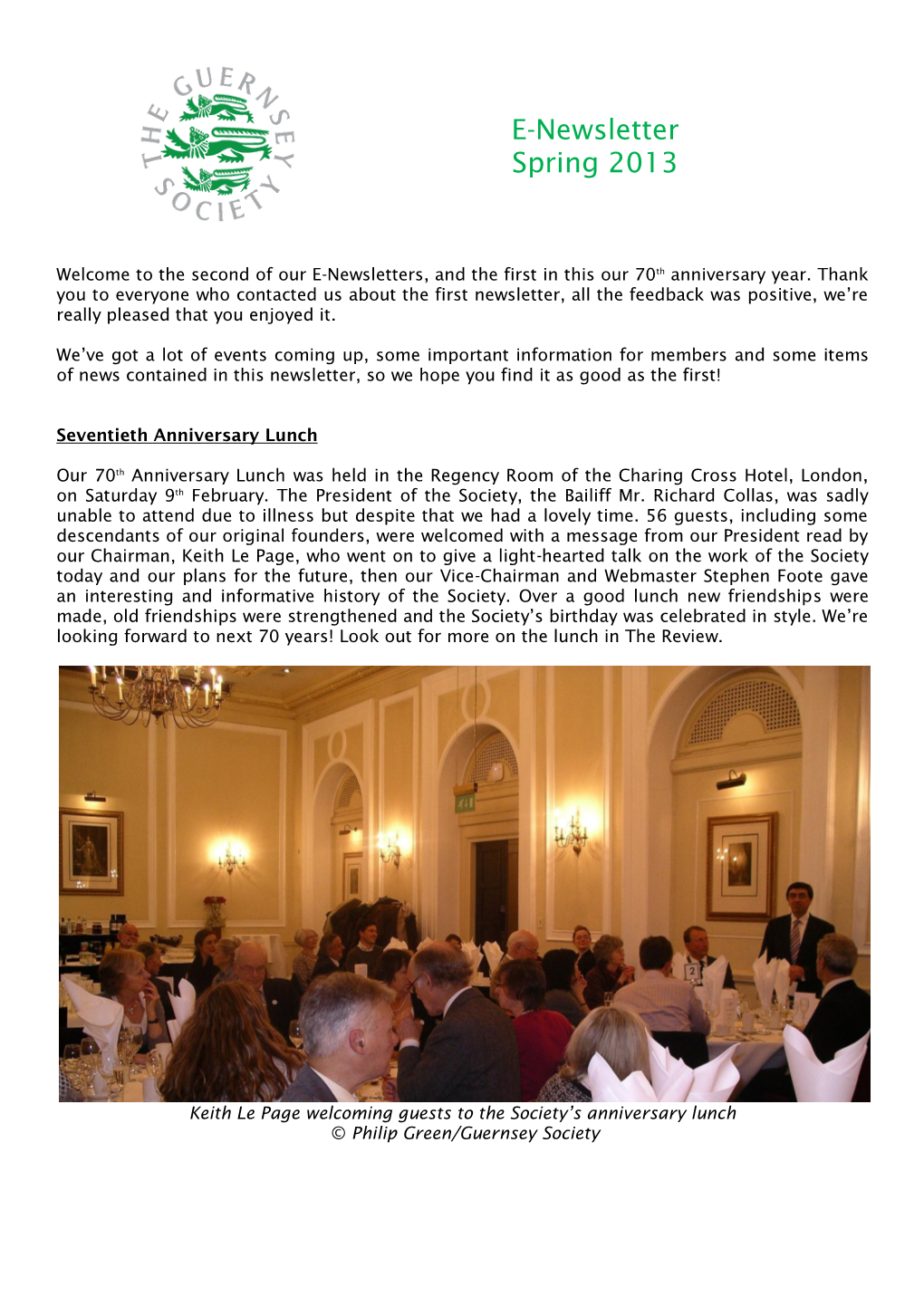 E-Newsletter Spring 2013