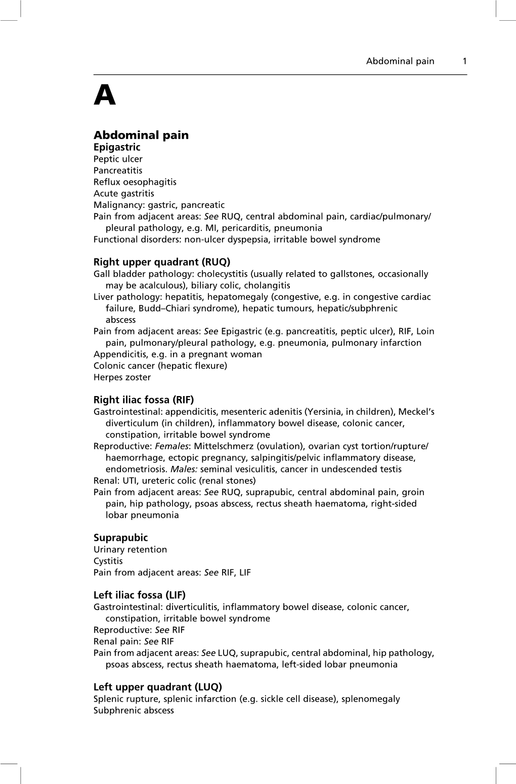 Abdominal Pain 1 A