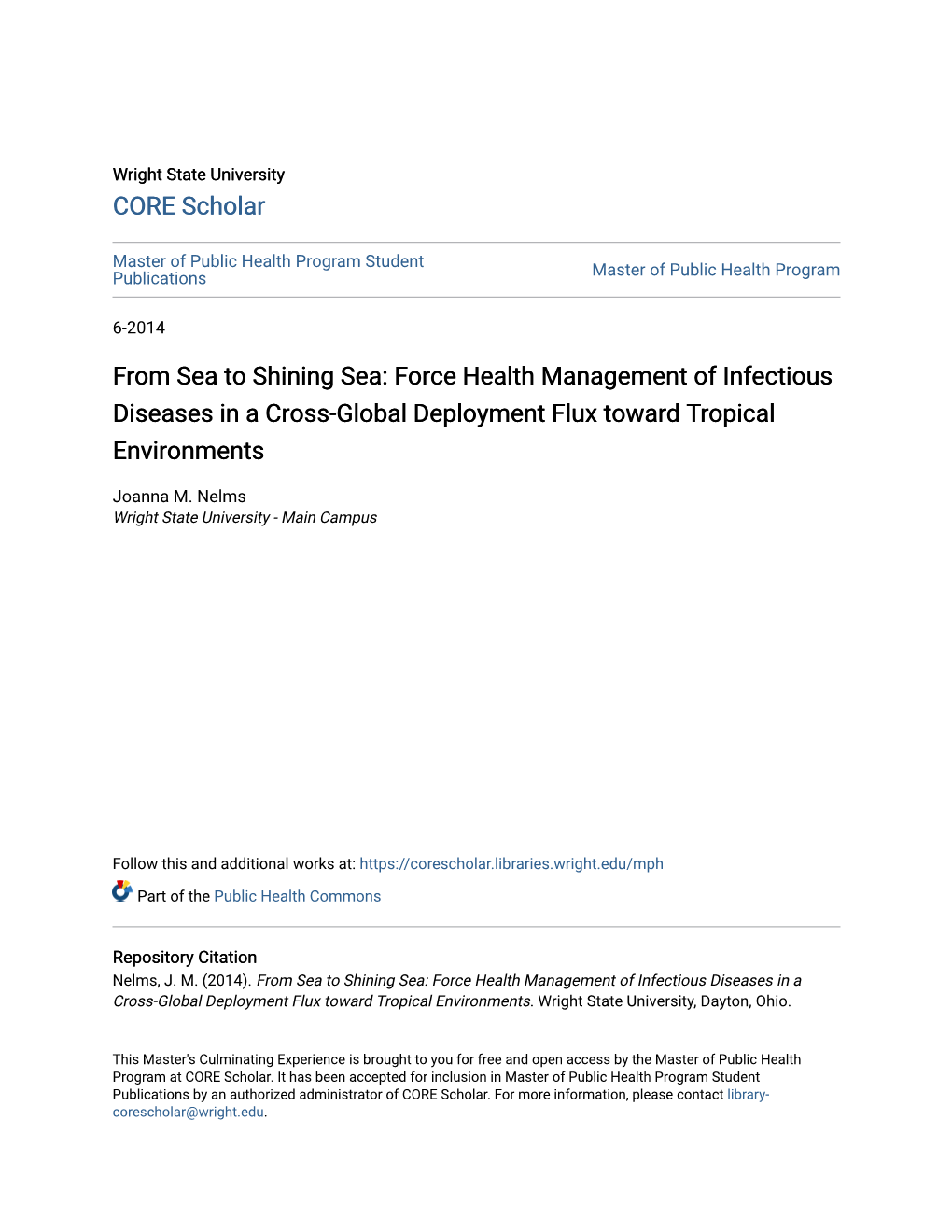 Force Health Management of Infectious Diseases in a Cross-Global Deployment Flux Toward Tropical Environments