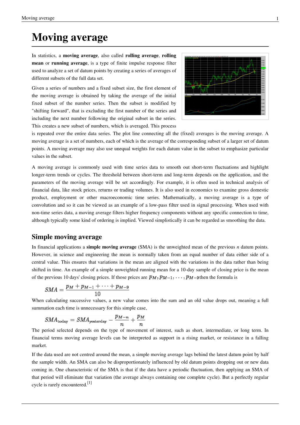 Moving Average 1 Moving Average