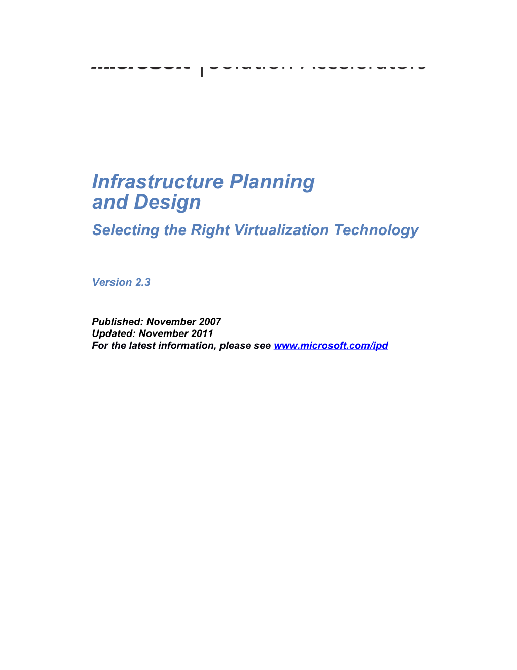 IPD - Selecting the Right Virtualization Technology Version 2.3