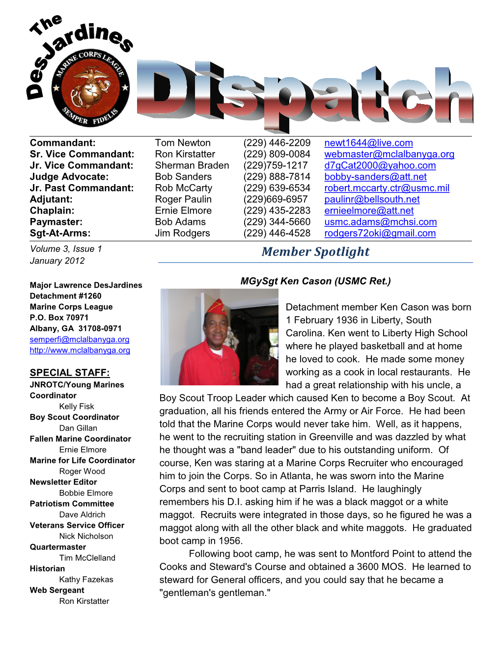 2012 Newsletters