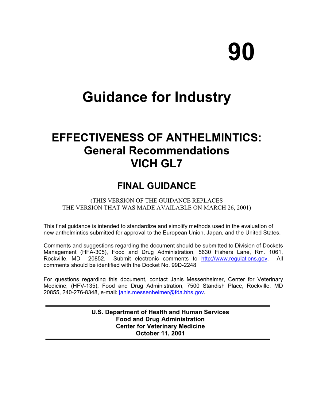 Guidance for Industry