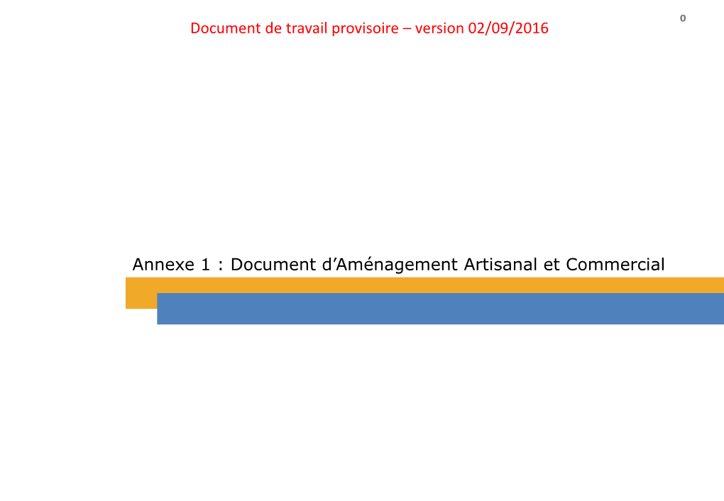 Document De Travail Provisoire – Version 02/09/2016