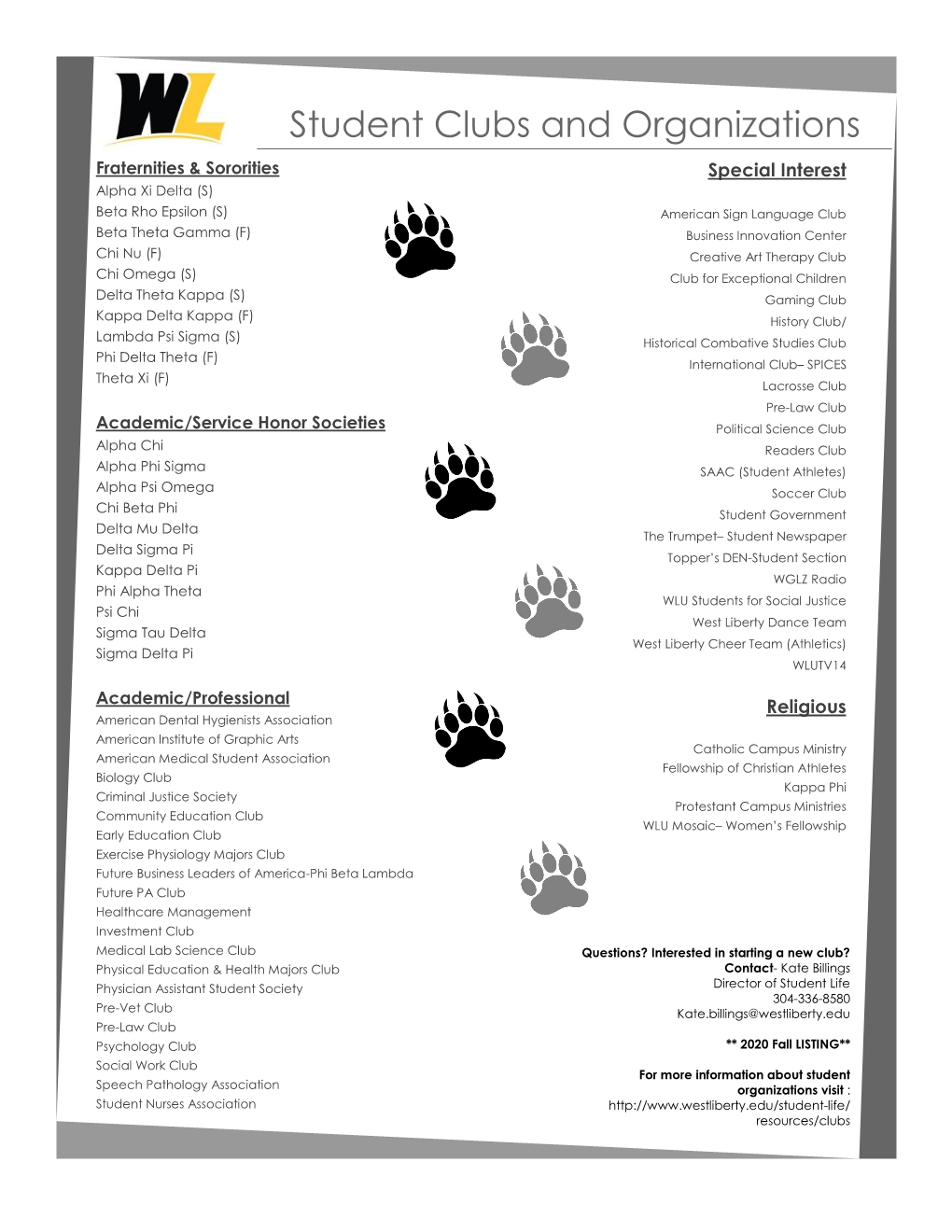 Student Clubs and Organizations