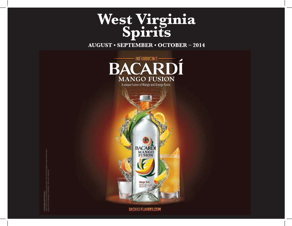 West Virginia Spiritspub: North – Carolinaaugust Liquor Quarterly • September • October – 2014