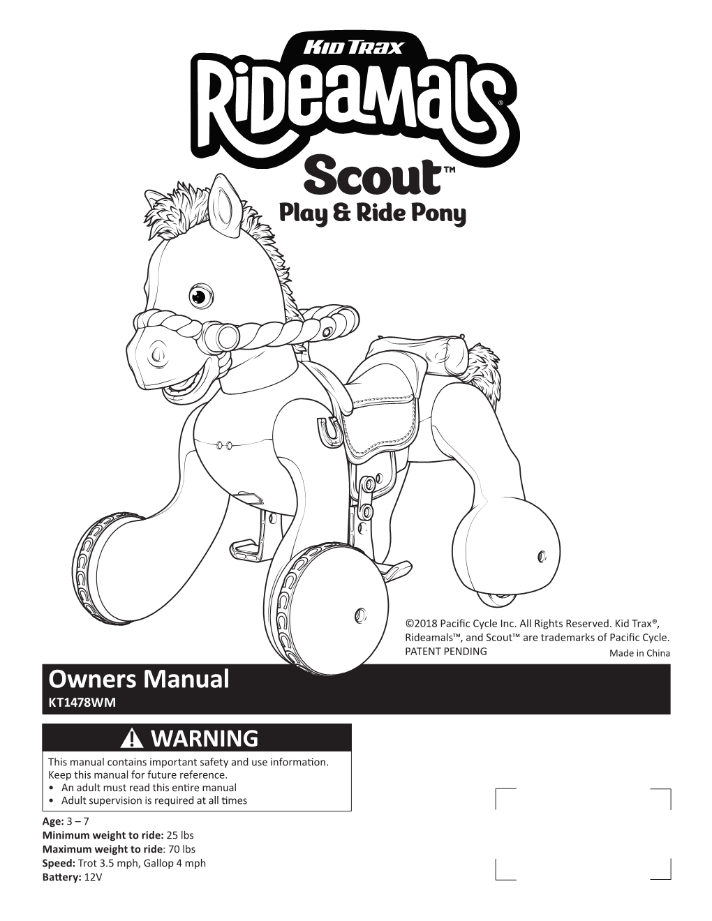 Scout TM Play & Ride Pony