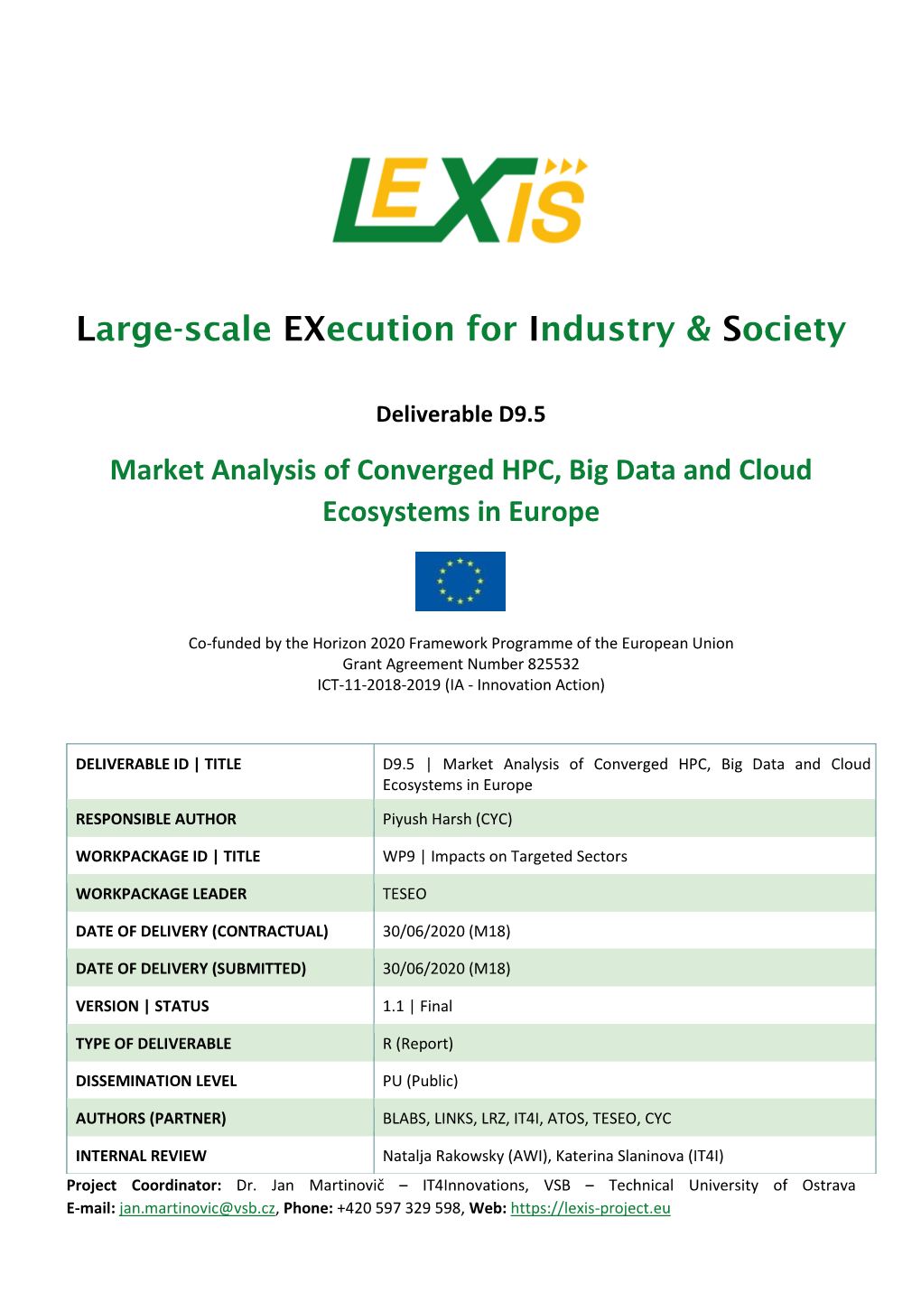 D9.5 Market Analysis of Converged HPC, Big Data and Cloud Ecosystems in Europe