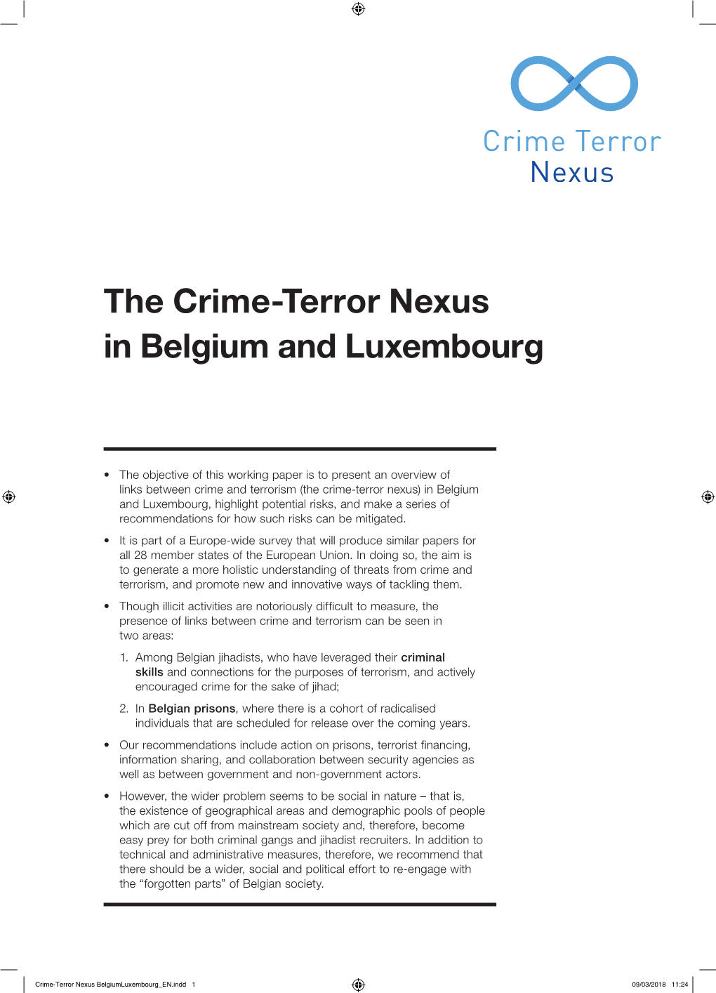 The Crime-Terror Nexus in Belgium and Luxembourg