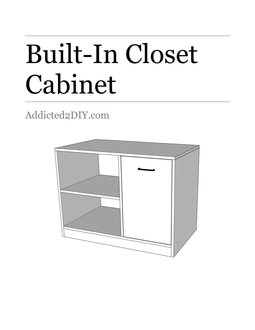 Built-In Closet Cabinet