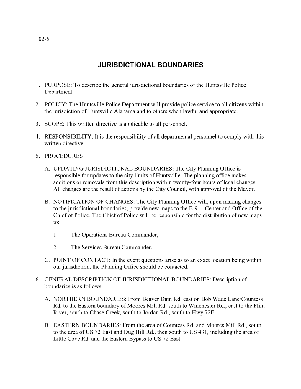 Jurisdictional Boundaries