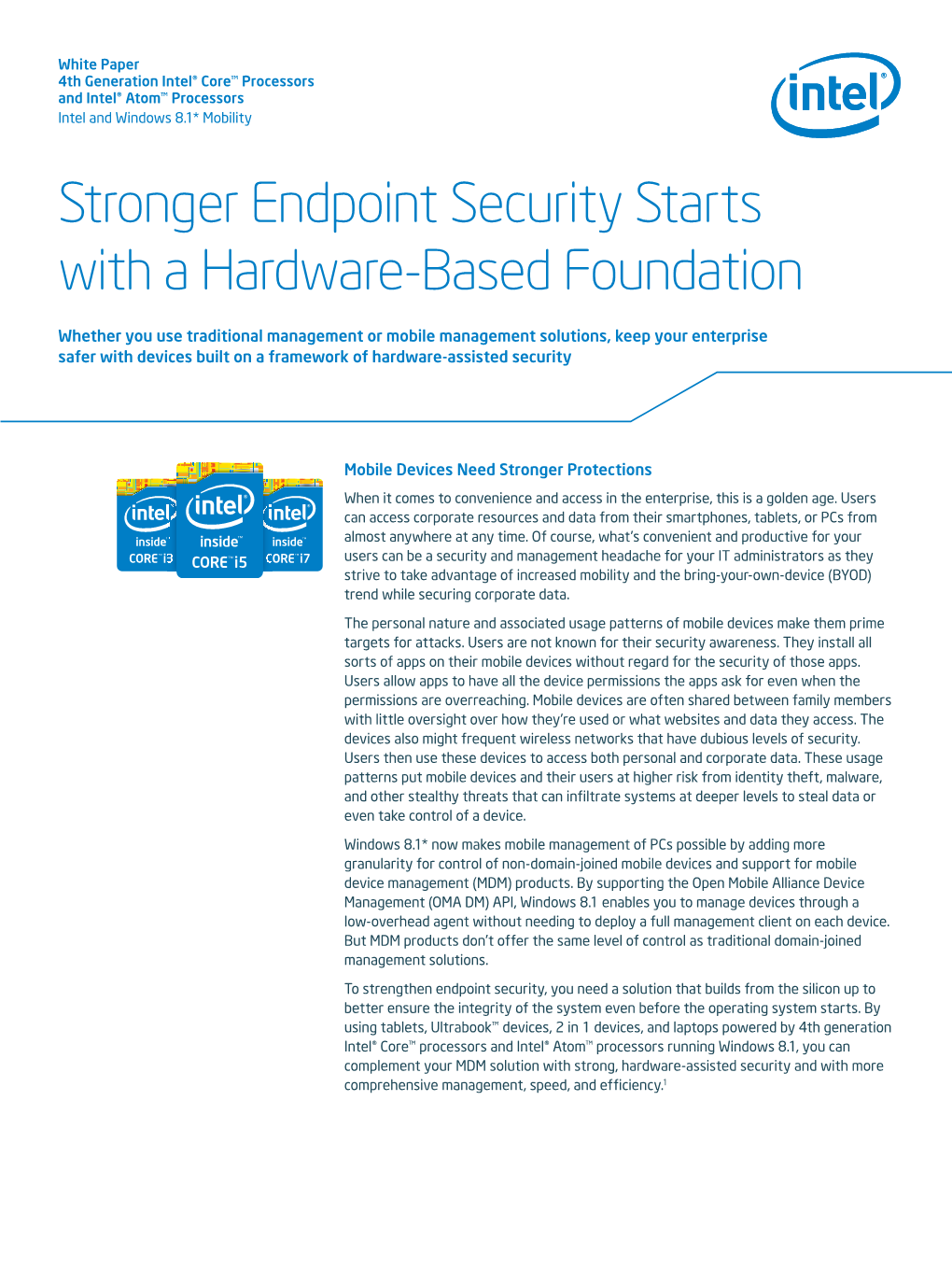 Stronger Endpoint Security Starts with a Hardware-Based Foundation