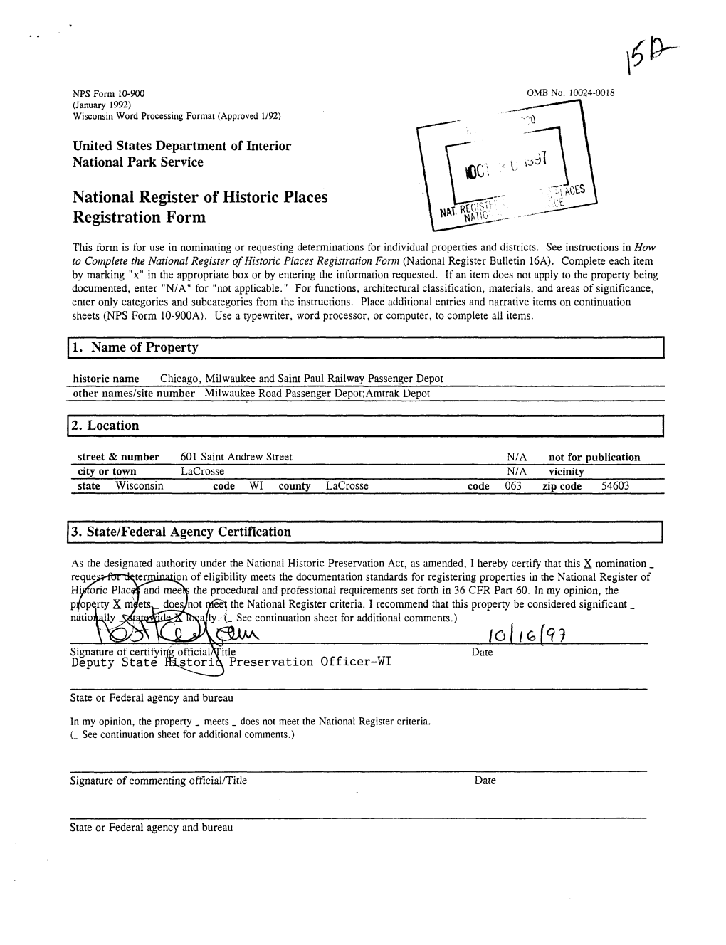 National Register of Historic Places Registration Form