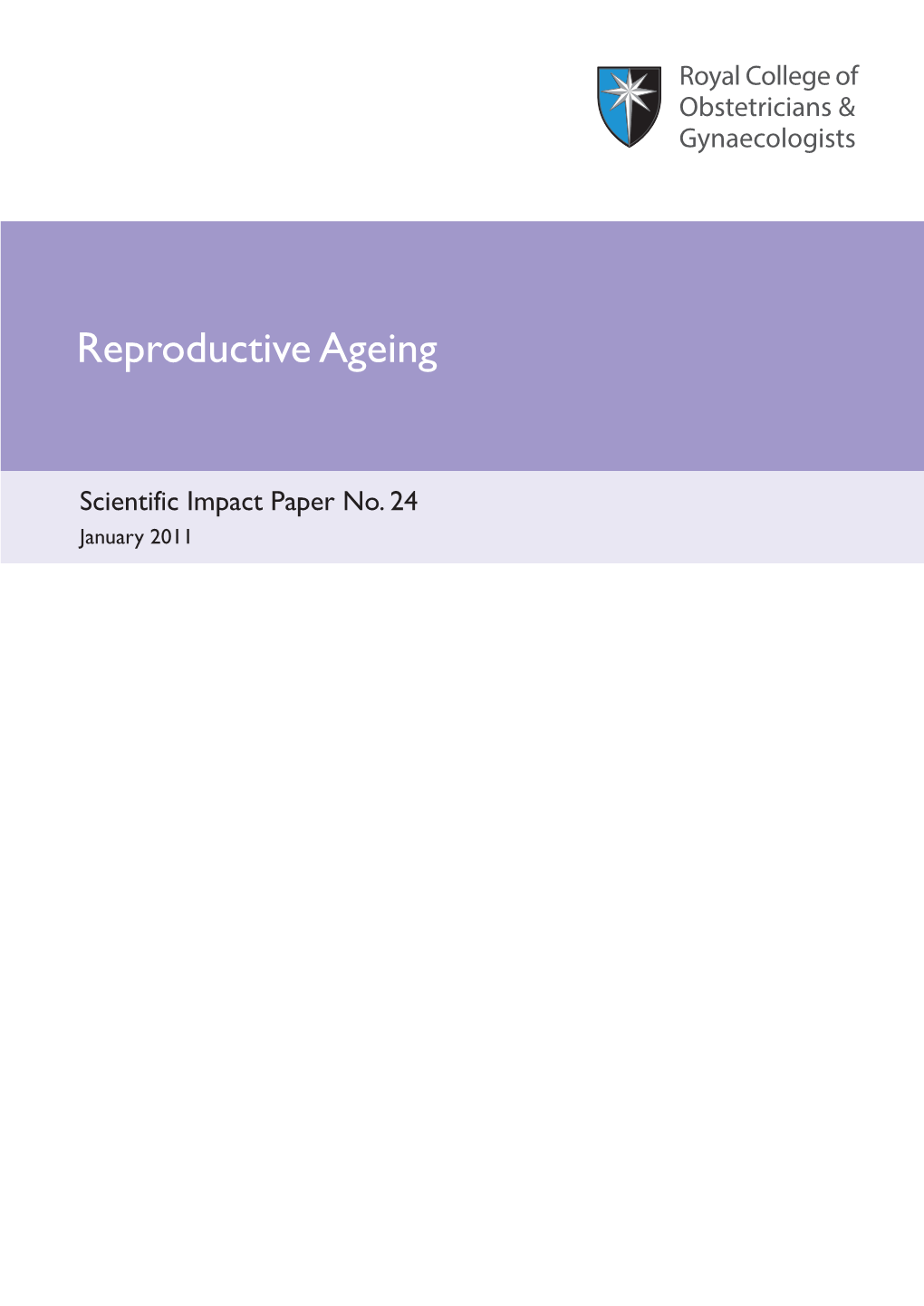 Reproductive Ageing (Scientific Impact Paper No