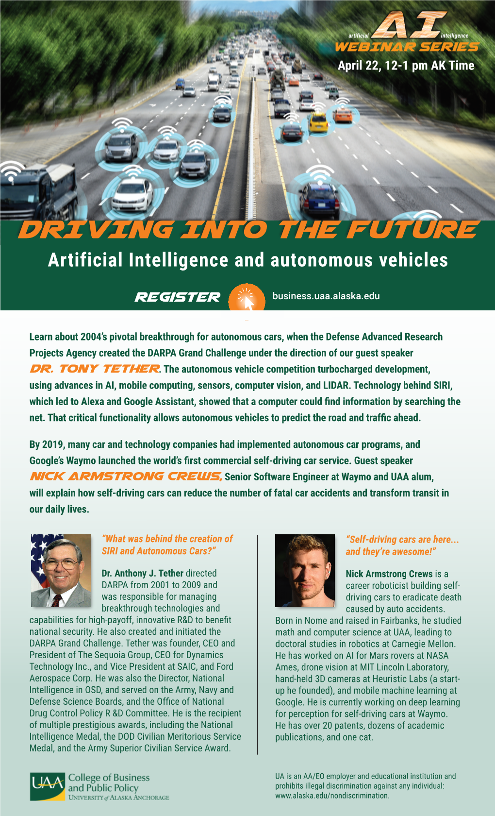 DRIVING INTO the FUTURE Artificial Intelligence and Autonomous Vehicles