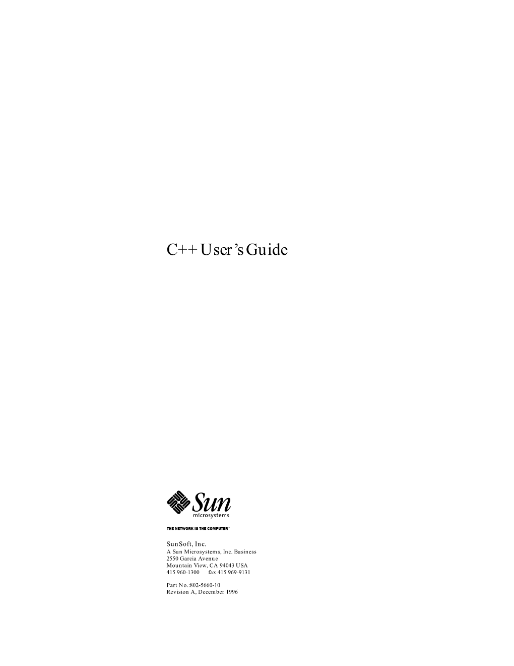 C++ User's Guide