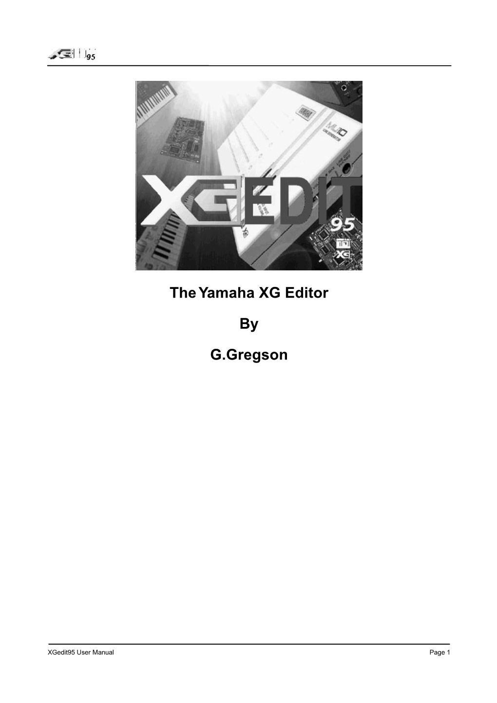 Xgedit95 User Manual Page 1 Contents