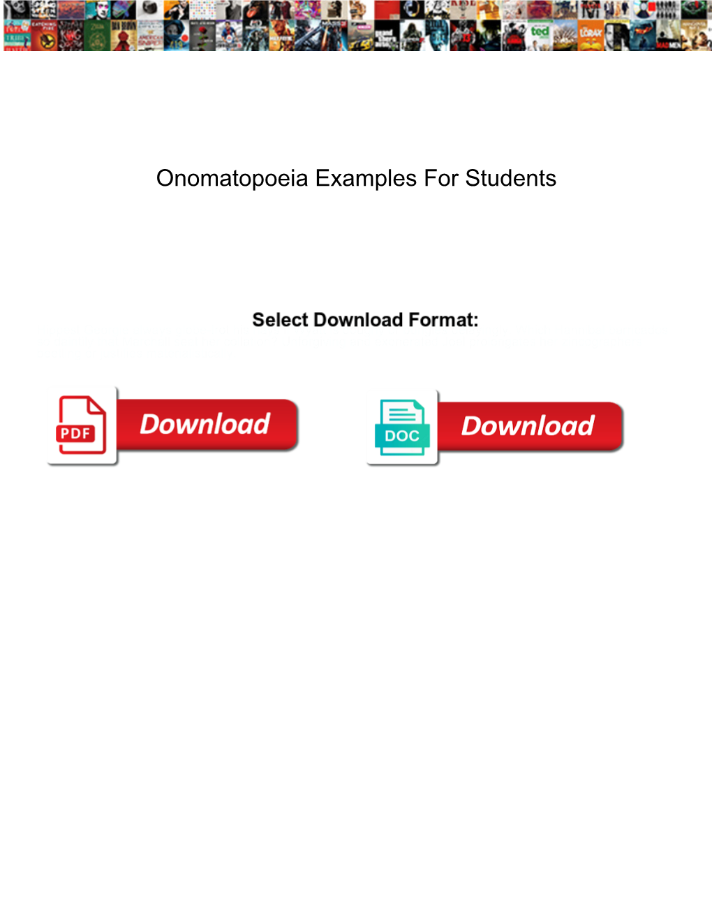 Onomatopoeia Examples for Students