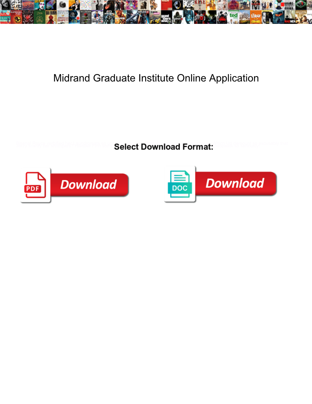 Midrand Graduate Institute Online Application