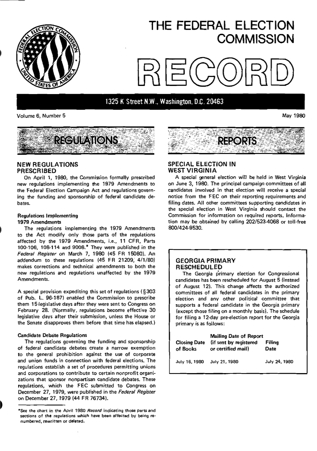 May 1980 Record