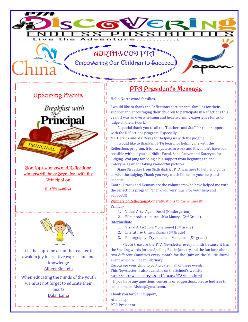 PTA President's Message