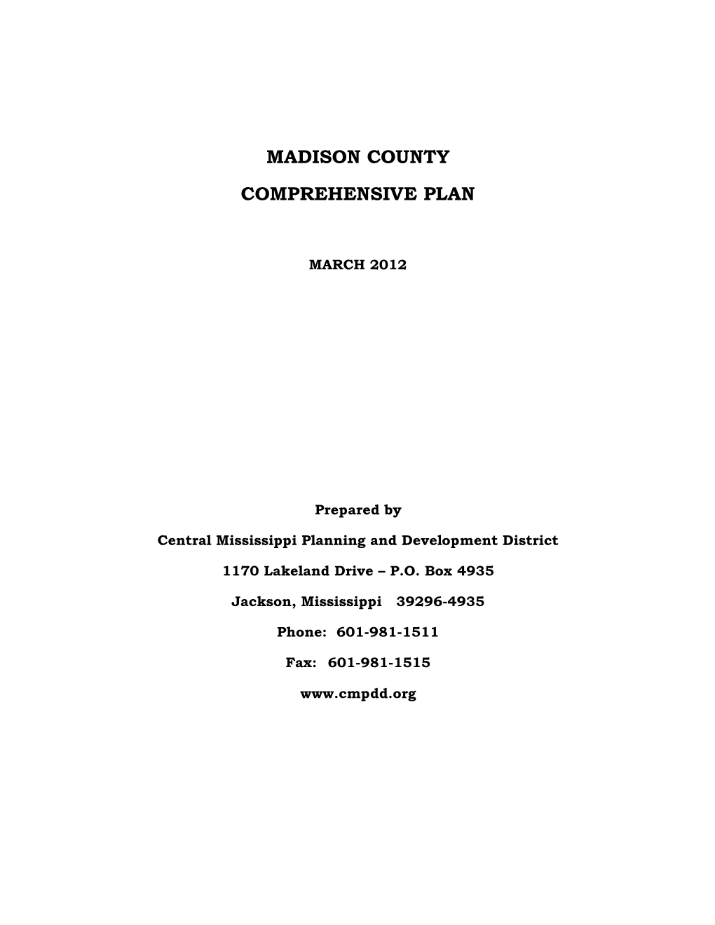 Madison County Comprehensive Plan