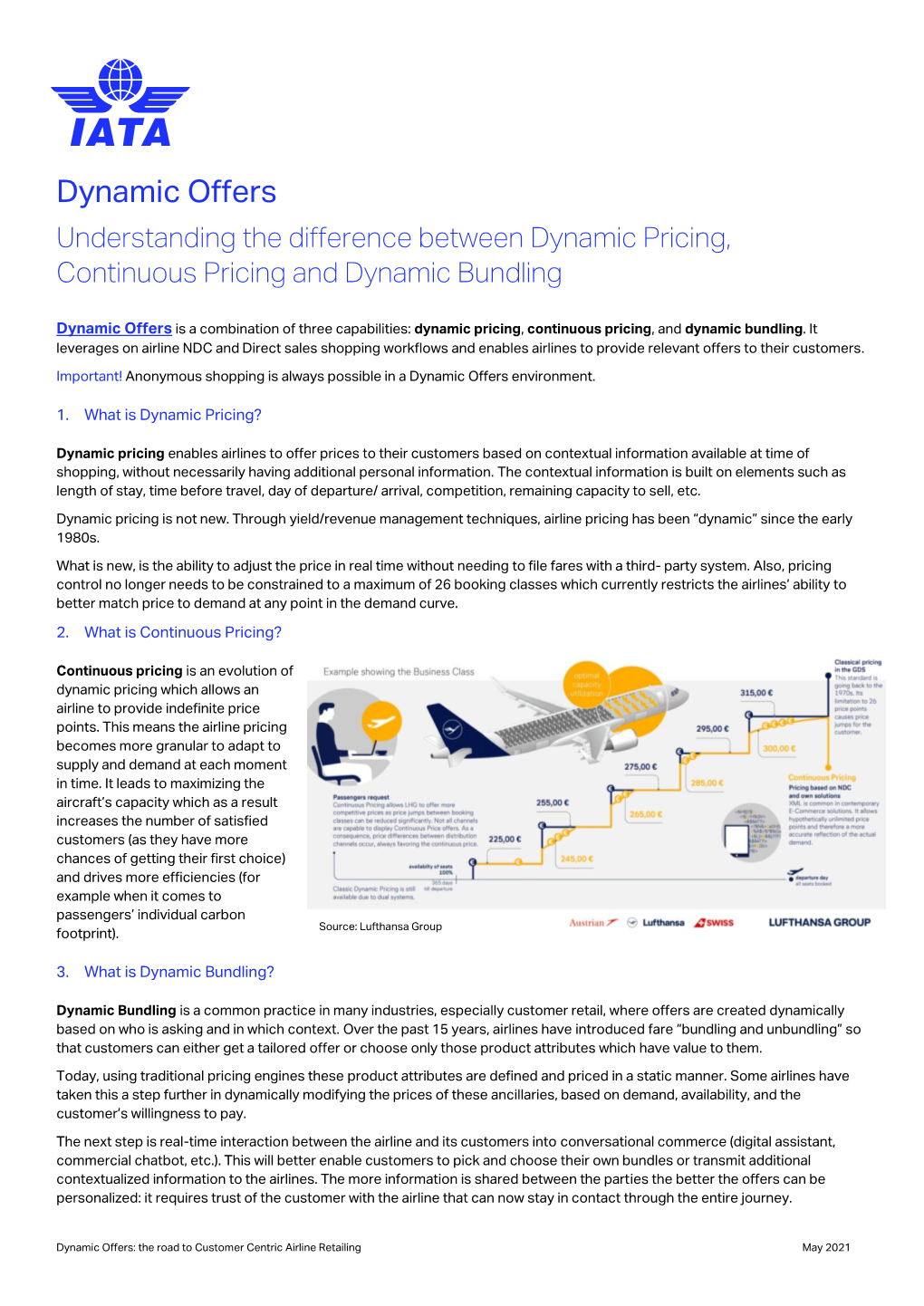 Dynamic Pricing, Continuous Pricing and Dynamic Bundling