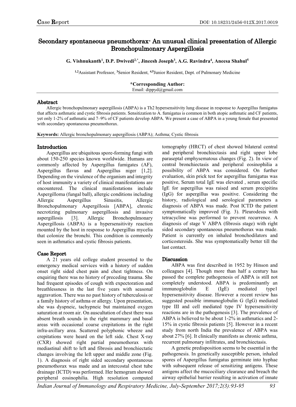 An Unusual Clinical Presentation of Allergic Bronchopulmonary Aspergillosis