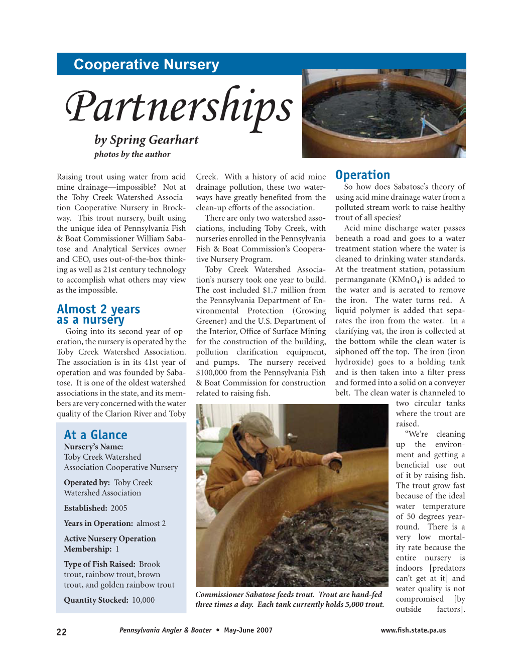 Cooperative Nursery Partnerships by Spring Gearhart Photos by the Author