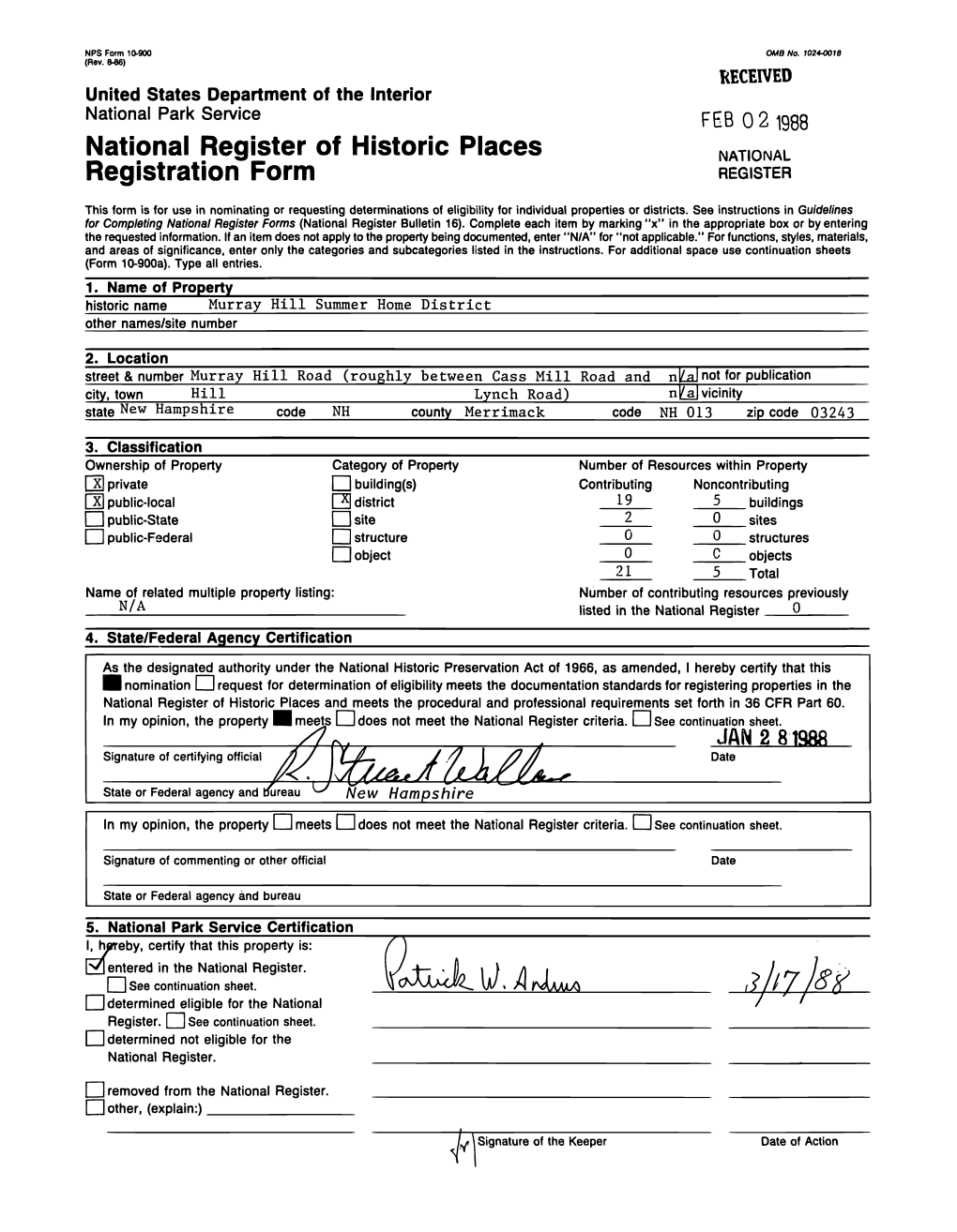 National Register of Historic Places Registration Form