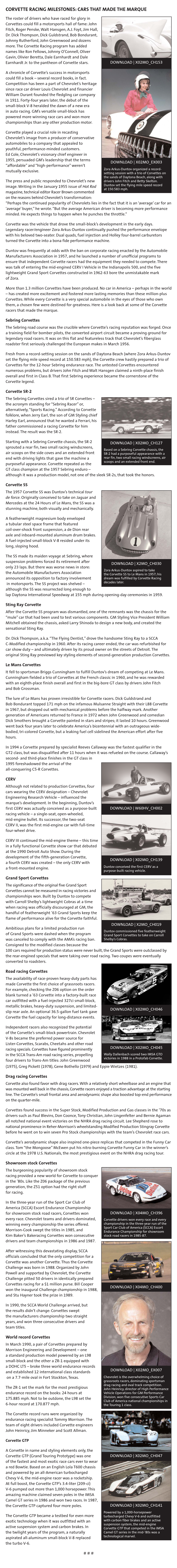 Corvette Racing Milestones: Cars That Made the Marque
