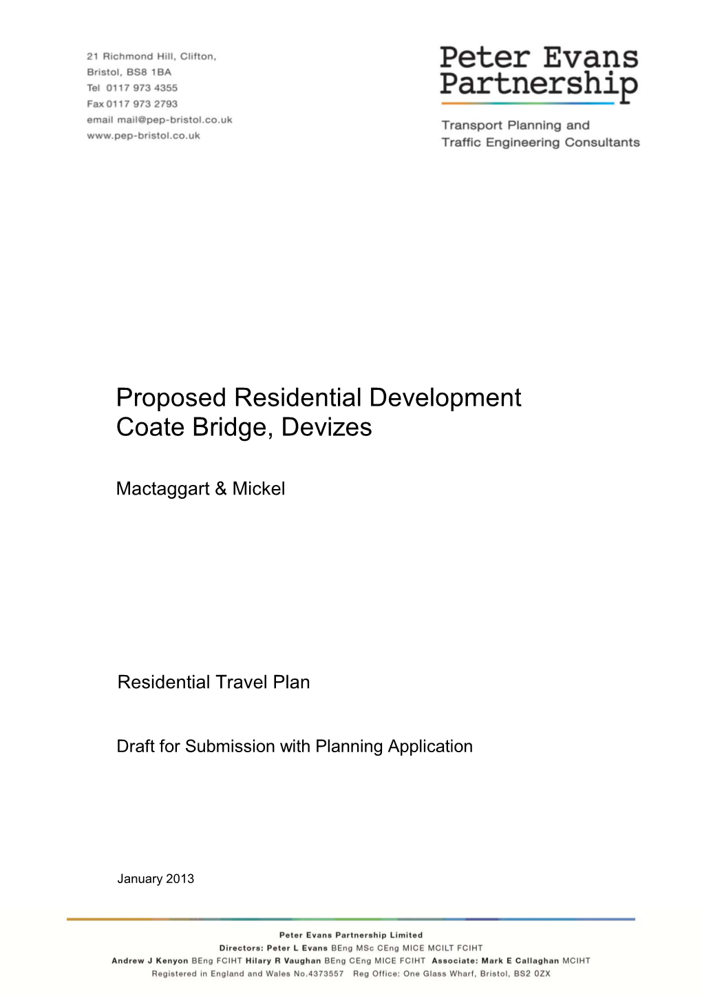 Proposed Residential Development Coate Bridge, Devizes