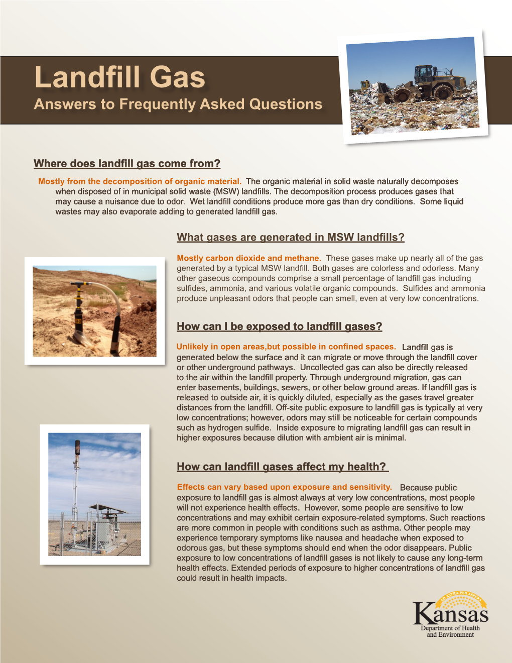 Landfill Gas Fact Sheet