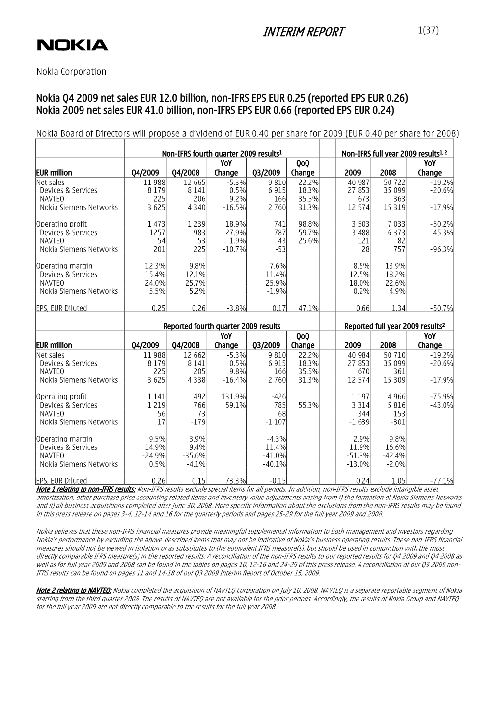 Interim Report 1(37)