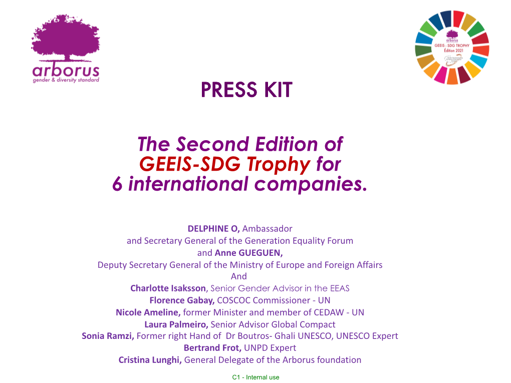 The Second Edition of GEEIS-SDG Trophy for 6 International Companies