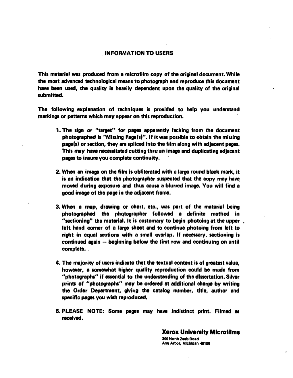 Xerox University Microfilms