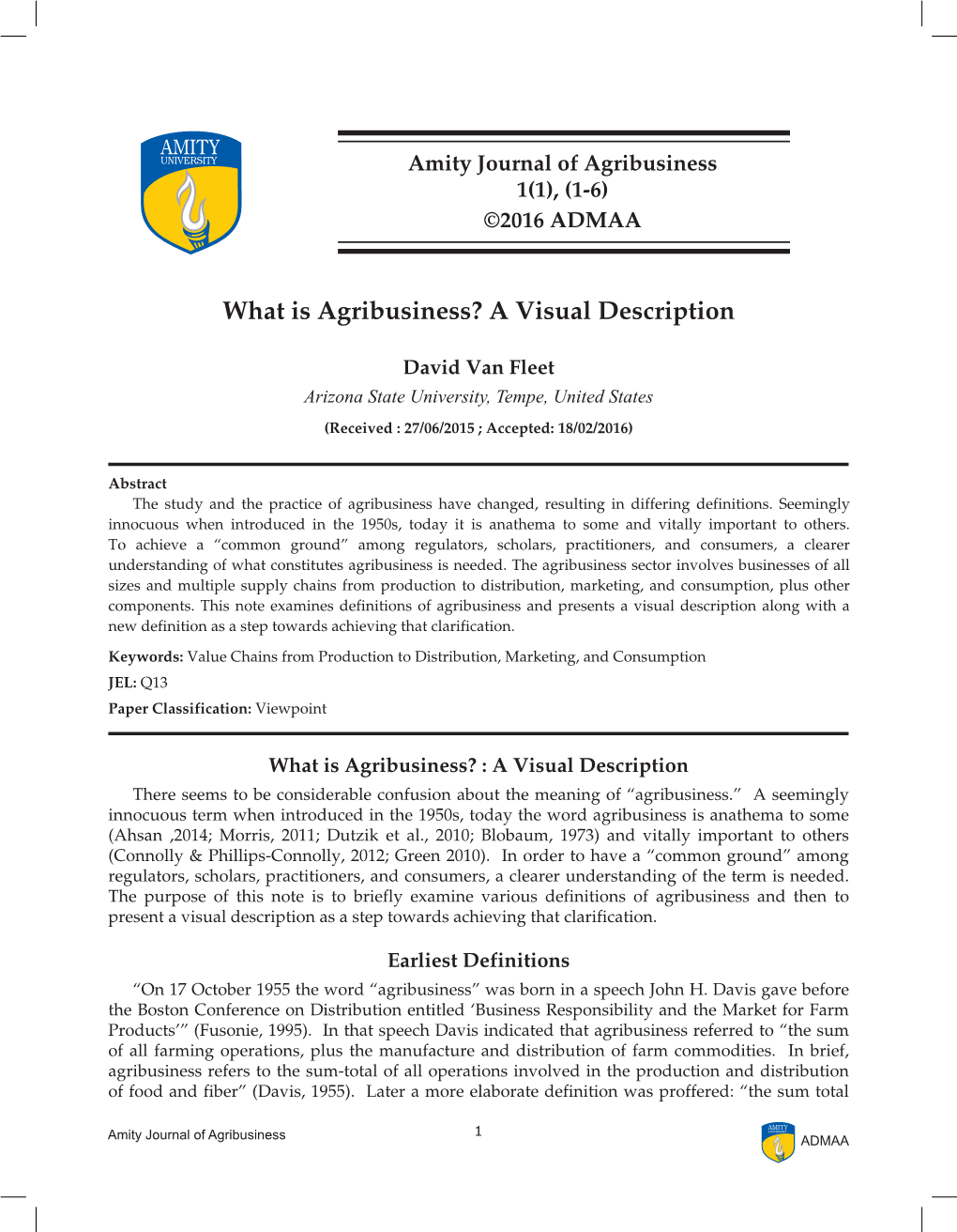 What Is Agribusiness? a Visual Description