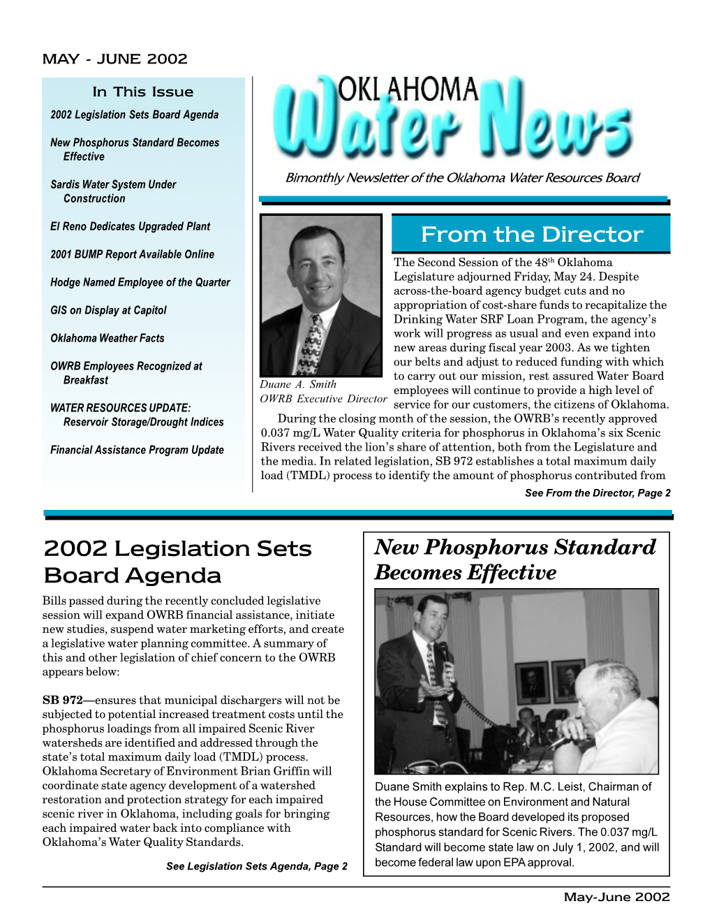 Oklahoma Water News May-June 2002
