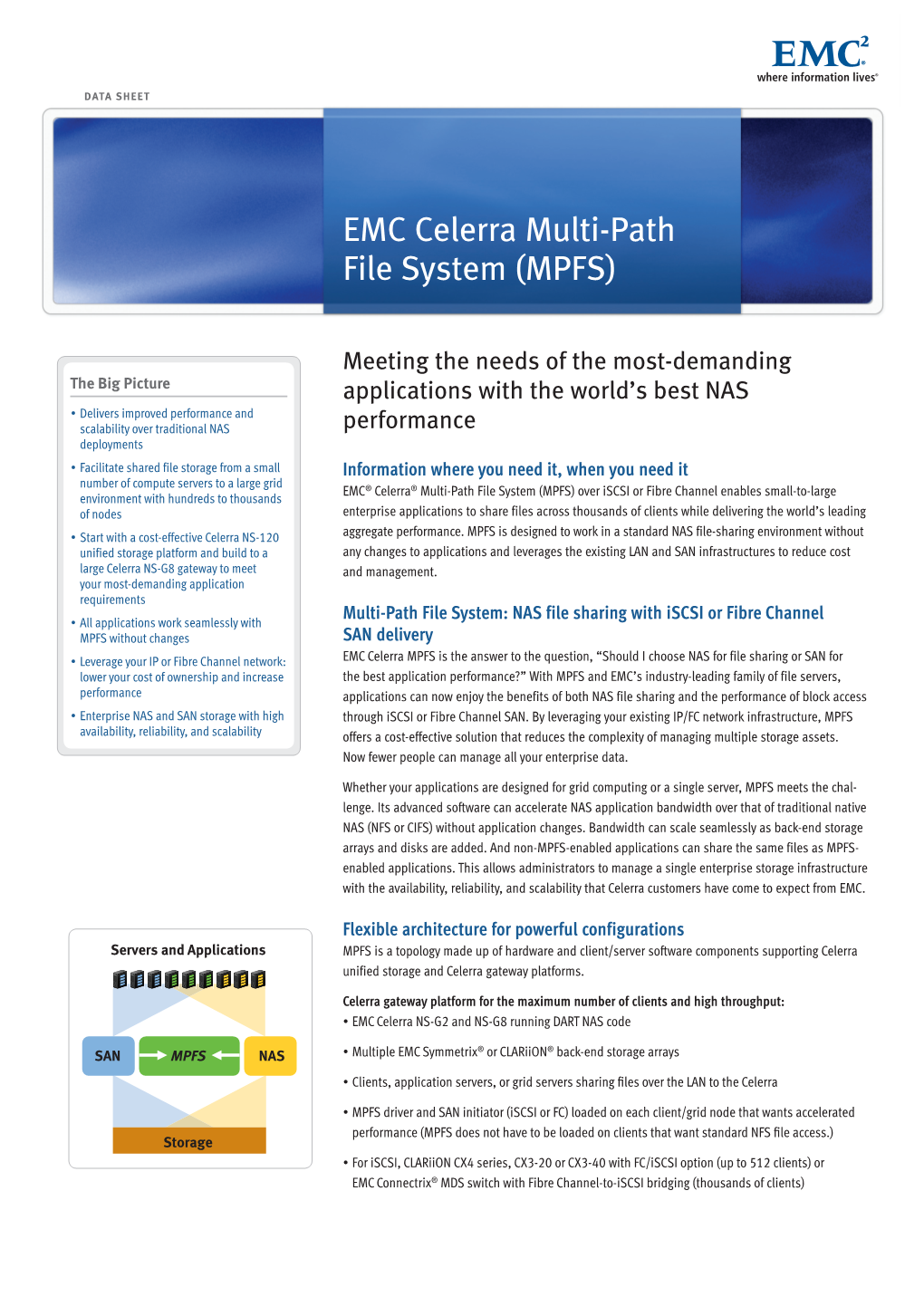 EMC Celerra Multi-Path File System (MPFS)