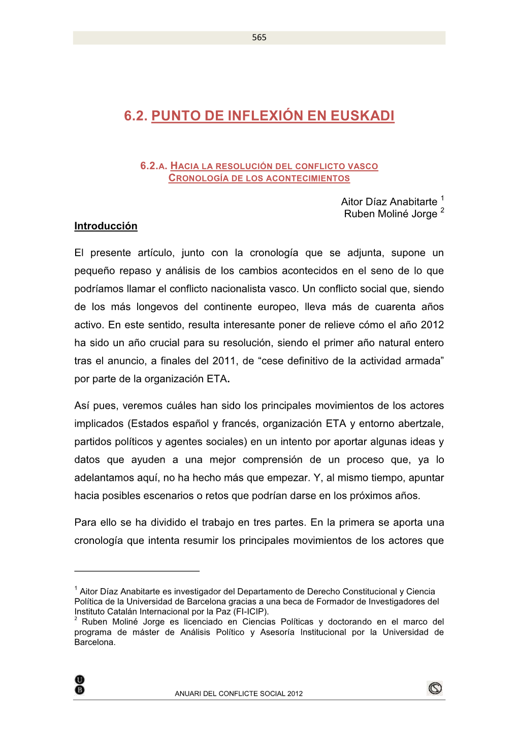 6.2. Punto De Inflexión En Euskadi