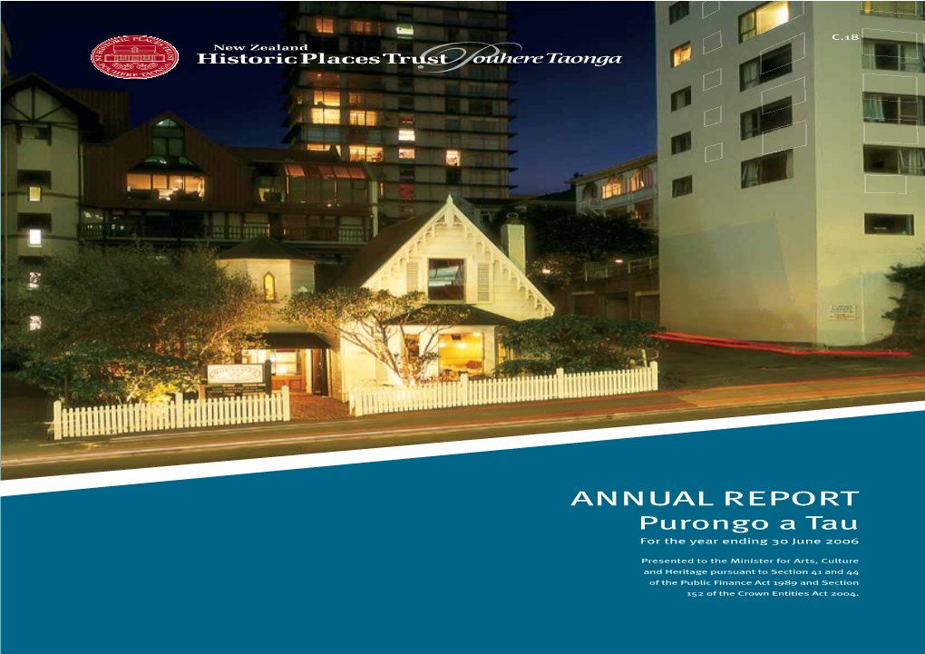 ANNUAL REPORT Purongo a Tau for the Year Ending 30 June 2006