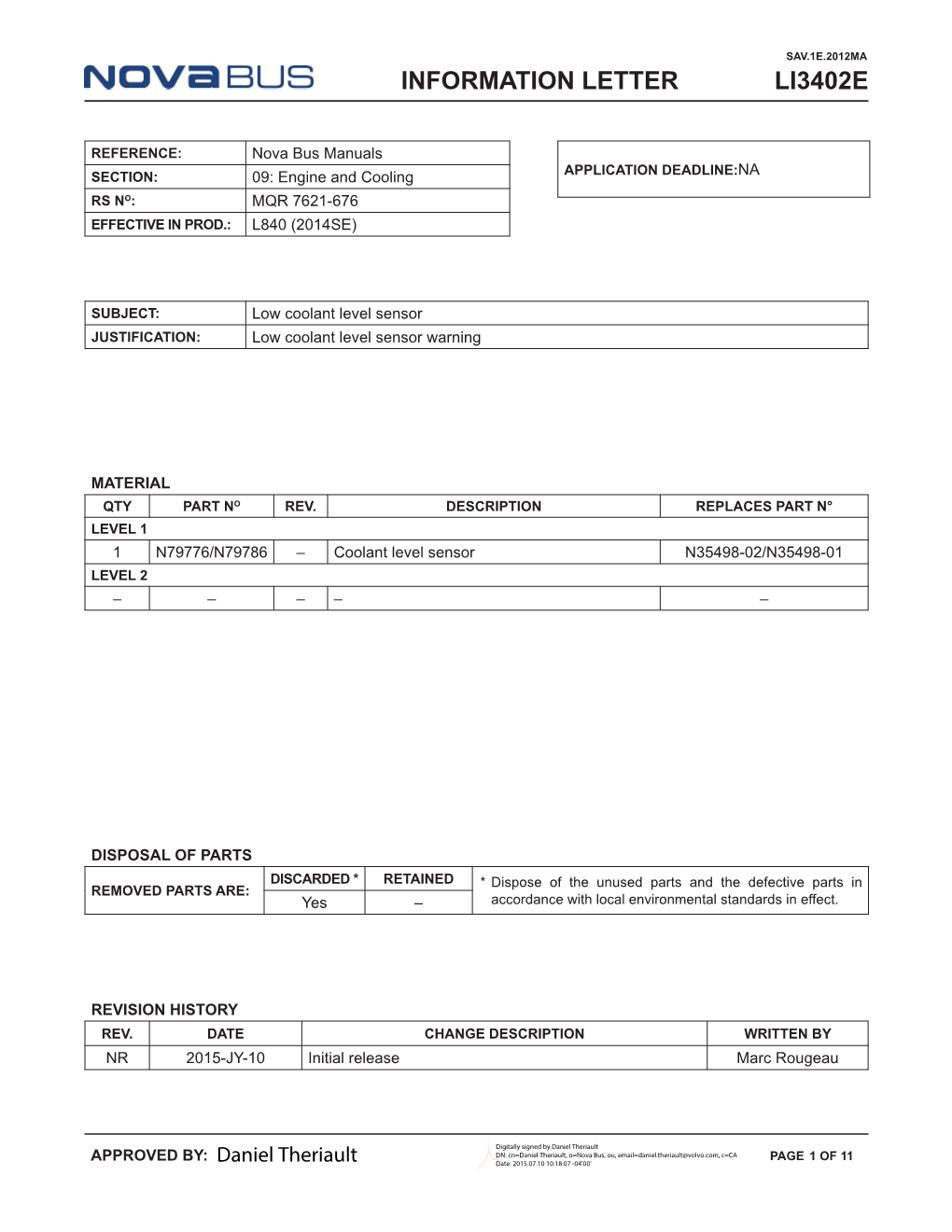 Li 3402E Information Letter