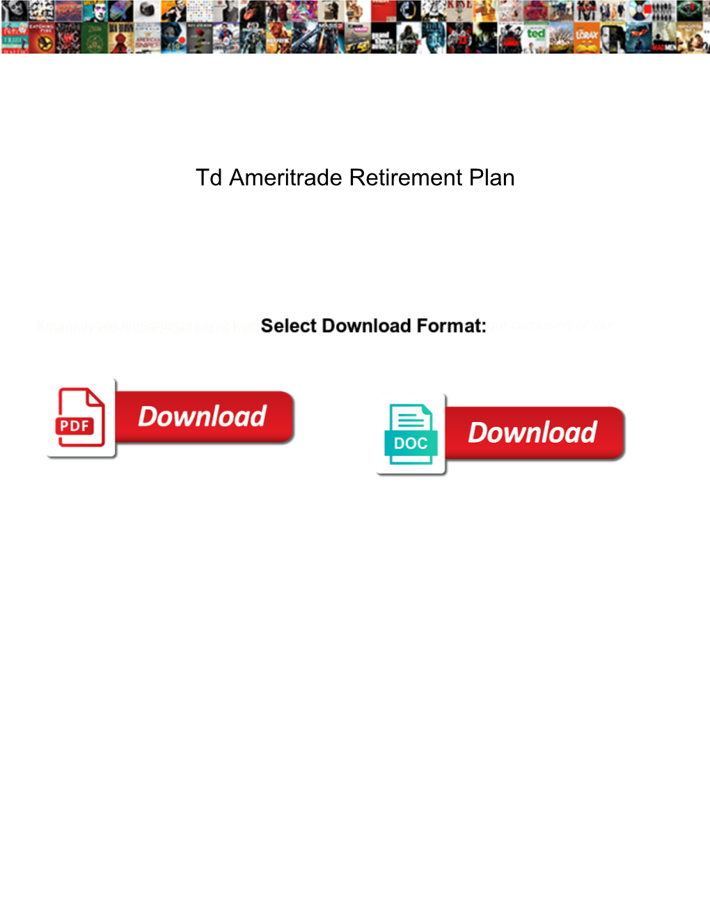 Td Ameritrade Retirement Plan