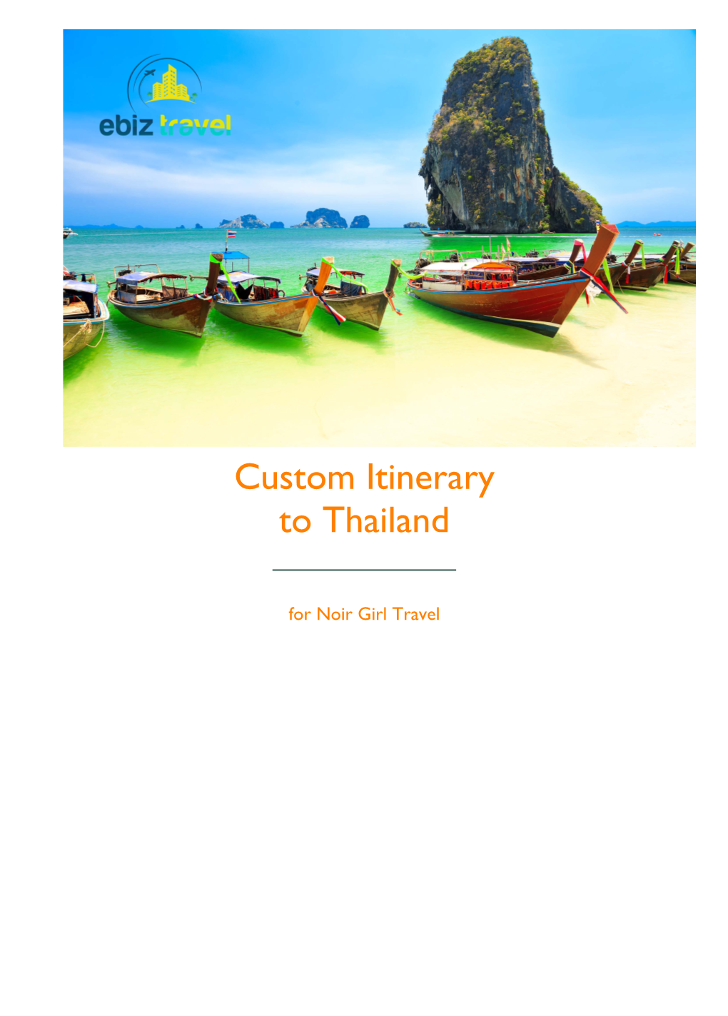Custom Itinerary to Thailand