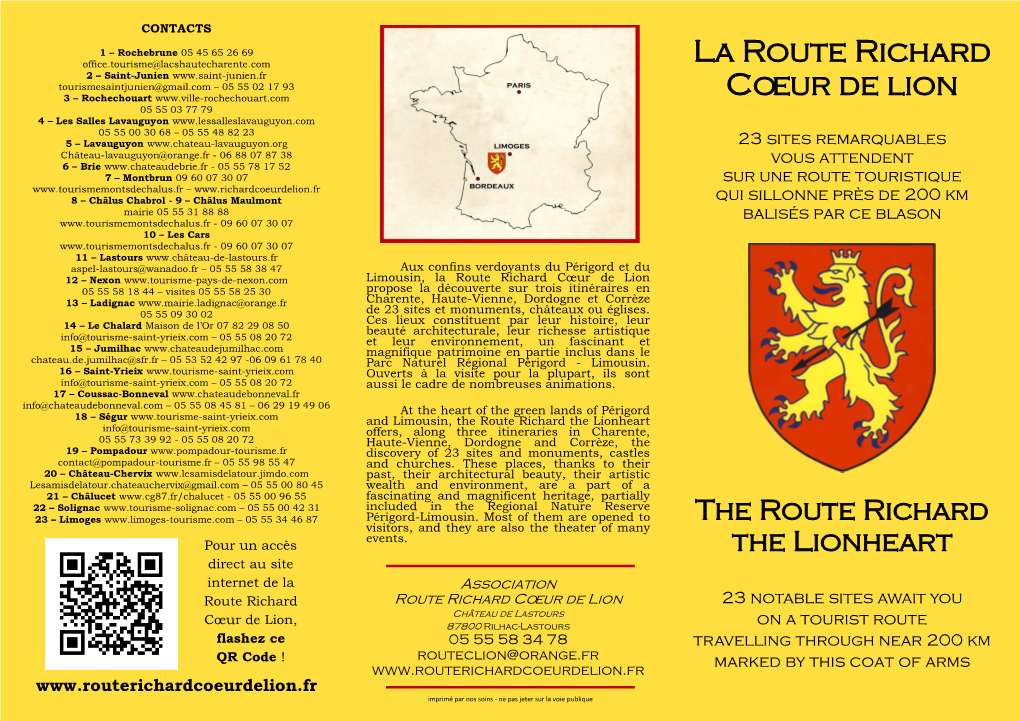 La Route Richard Coe Ur De Lion