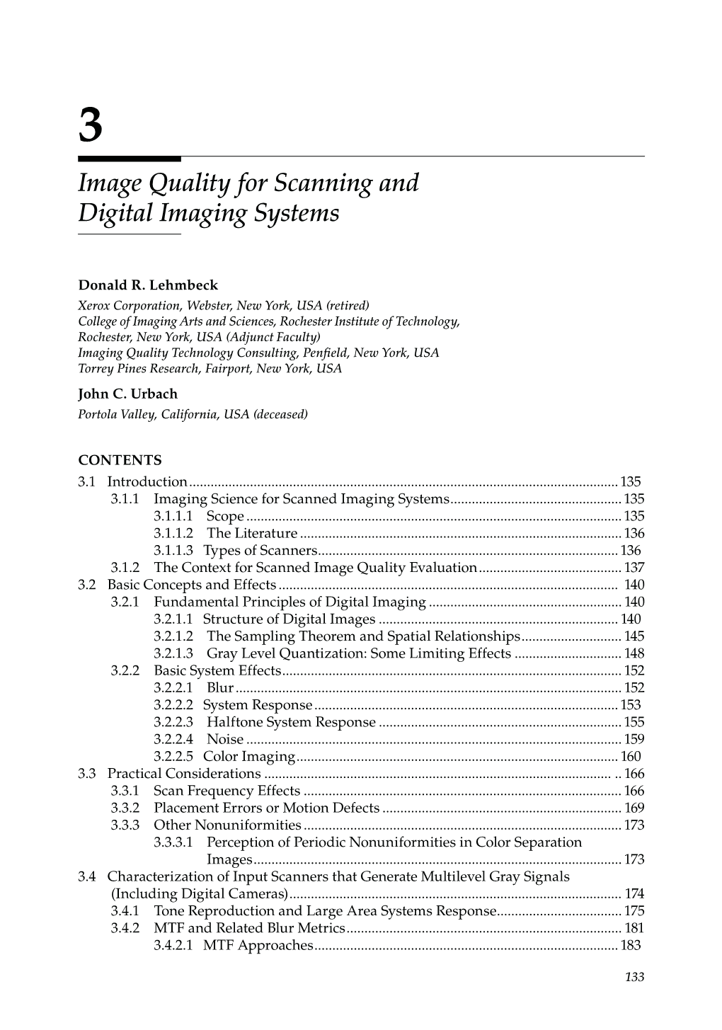 Image Quality for Scanning and Digital Imaging Systems 135