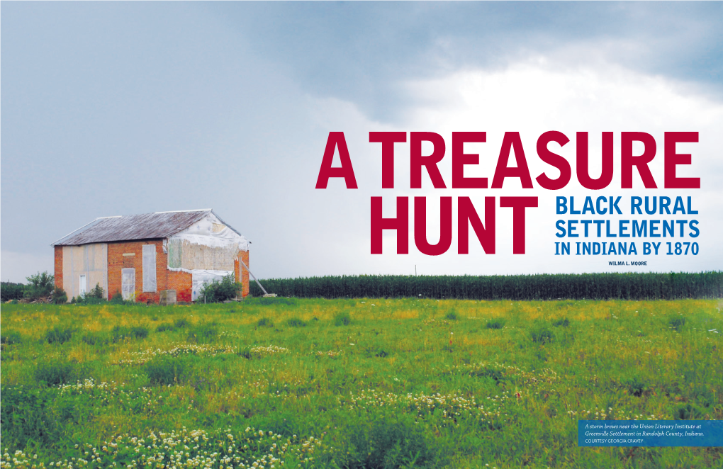 A Treasure Hunt: Black Rural Settlements in Indiana by 1870